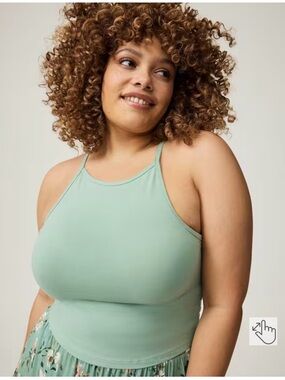 torrid Mint High-Neck Tank Top